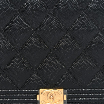 Chanel Caviar Quilted Boy Wallet On Chain WOC Black 8 of 10