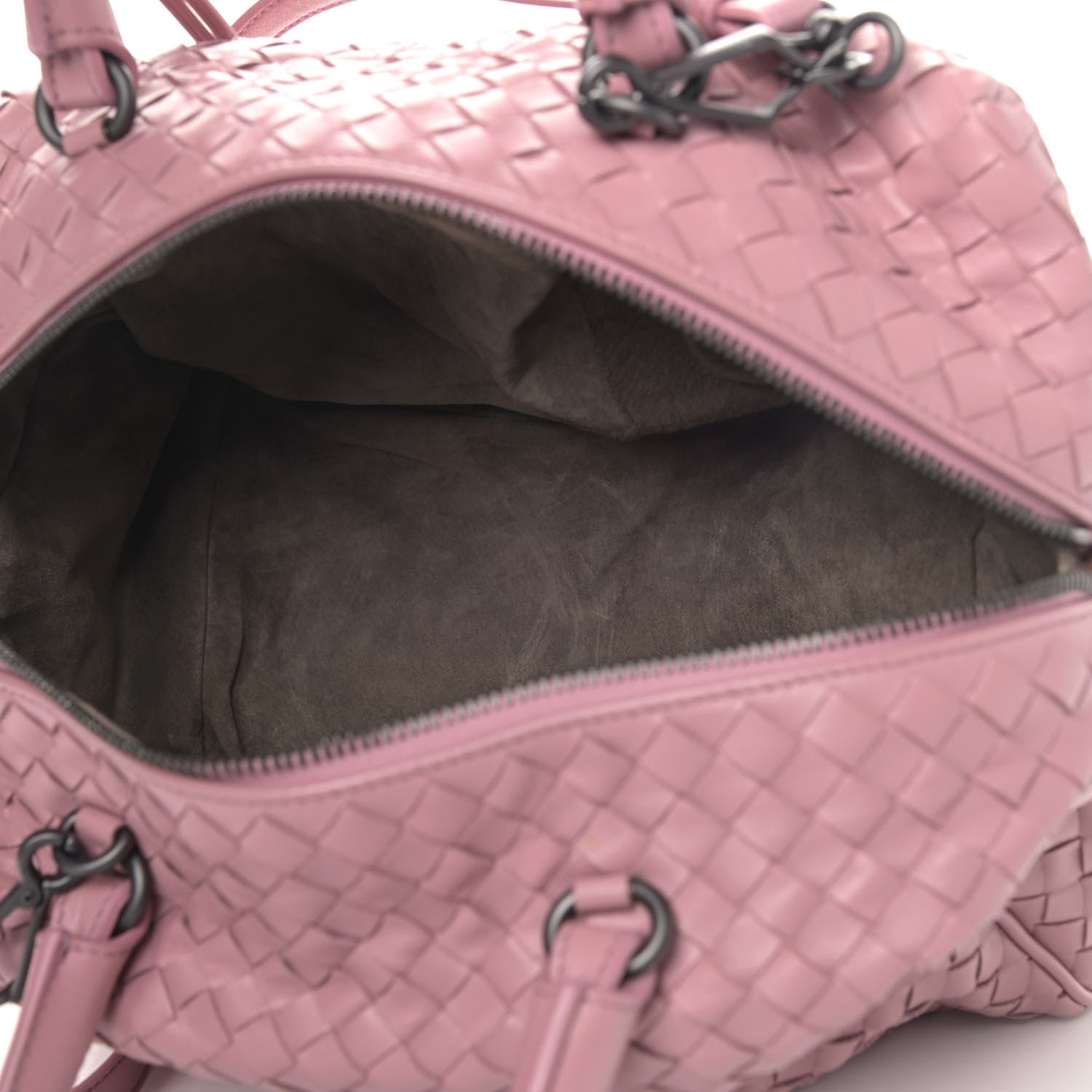 Bottega Veneta Nappa Intrecciato Satchel Dusty Rose 4 of 4
