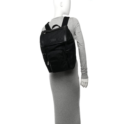 Gucci Nylon Monogram Medium Light Double Buckle Backpack Black 2 of 11