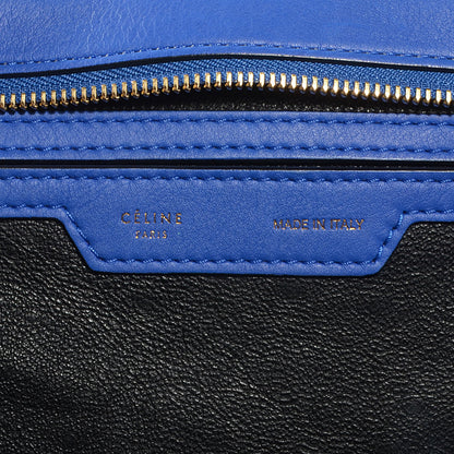 Celine Calfskin and Suede Large Trapeze Royal Blue 6 of 11