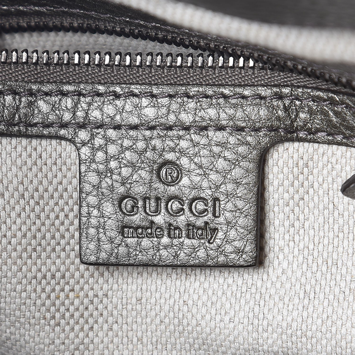 Gucci Metallic Pebbled Calfskin Medium Soho Chain Shoulder Bag Sasso 6 of 8