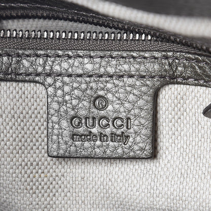 Gucci Metallic Pebbled Calfskin Medium Soho Chain Shoulder Bag Sasso 6 of 8