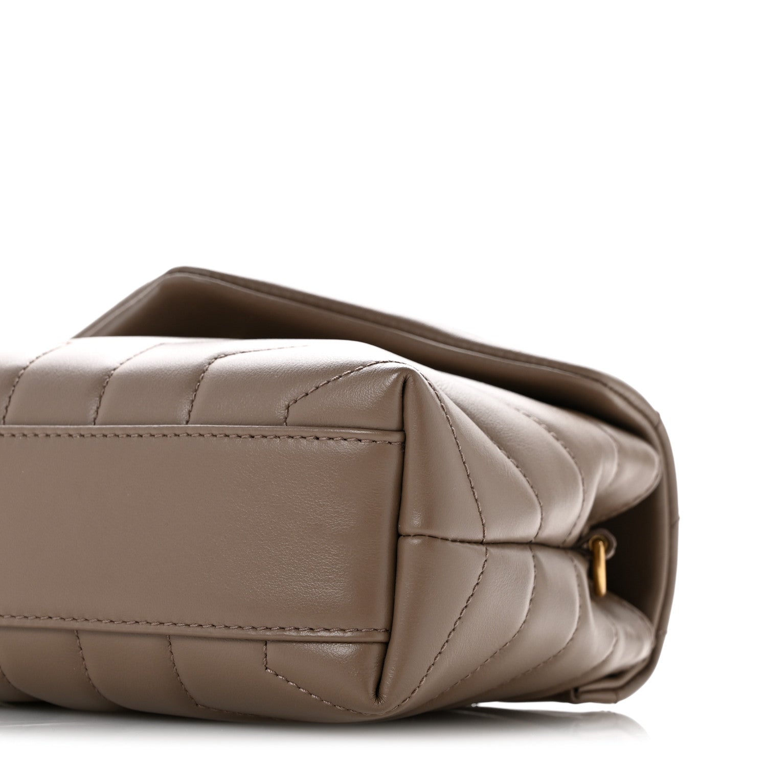 Saint Laurent Calfskin Y Quilted Monogram Toy Loulou Crossbody Bag Taupe 10 of 11