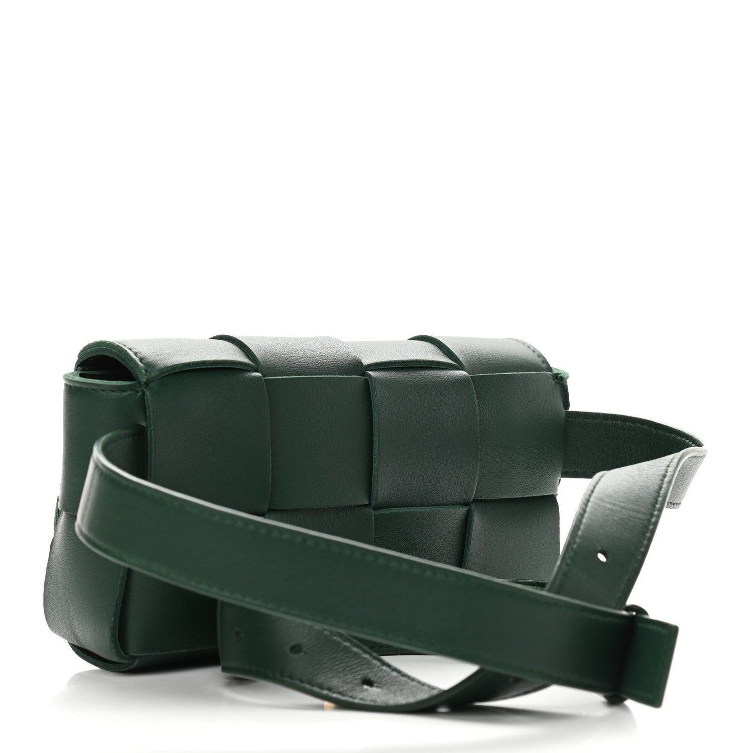 Bottega Veneta Nappa Maxi Intreccio The Belt Cassette Bag Raintree 3 of 10