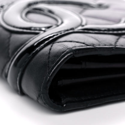 Chanel Calfskin Quilted Cambon Yen Wallet Black 9 of 11