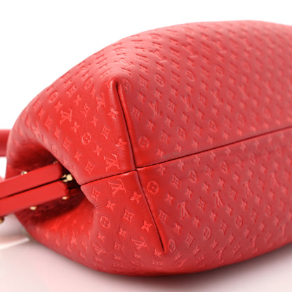 Louis Vuitton Calfskin Nanogram Embossed Clutch Red 8 of 11