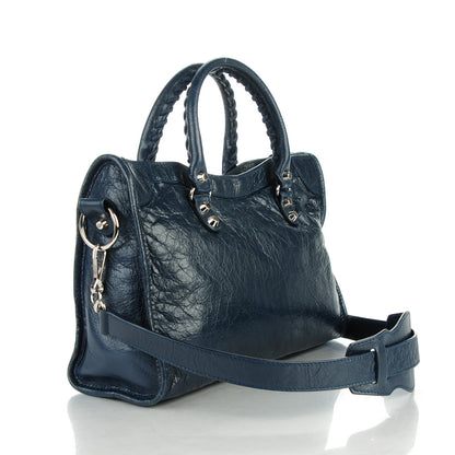 Balenciaga Agneau Classic Silver Hardware S City Bleu Obscur 3 of 8