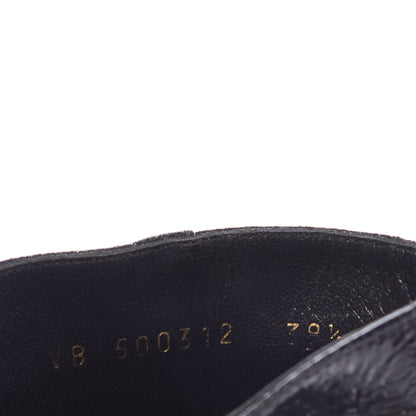 Saint Laurent Metallic Crackled Lou Zip Bootie 39.5 Black 8 of 9