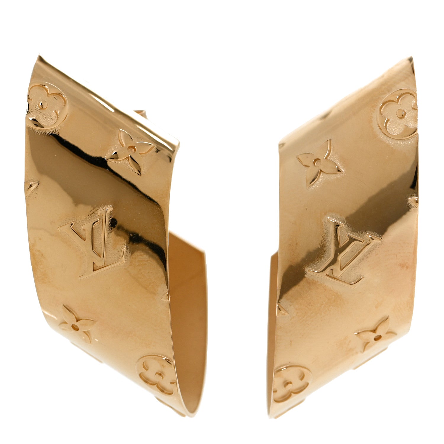 Louis Vuitton Nanogram Earrings Gold 1 of 5