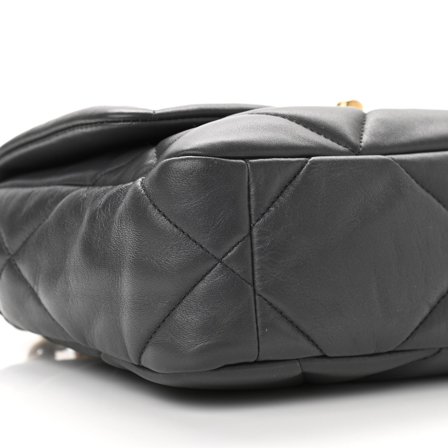 Chanel Lambskin Quilted Medium Chanel 19 Flap Dark Grey 9 of 11