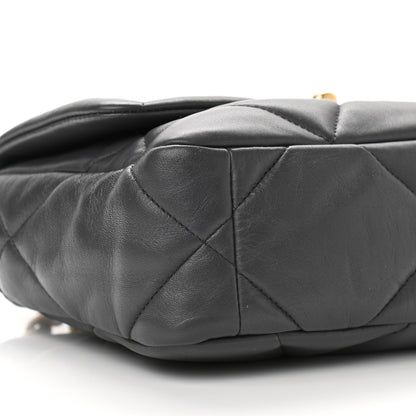 Chanel Lambskin Quilted Medium Chanel 19 Flap Dark Grey 9 of 11