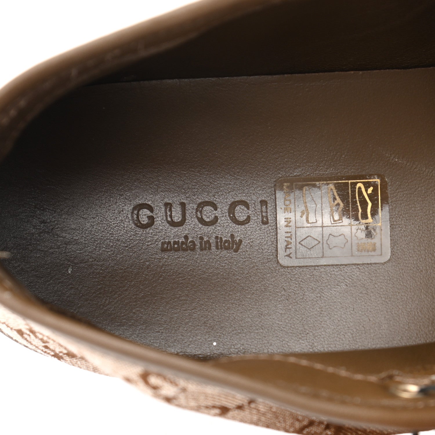 Gucci Monogram Womens High Top Sneakers 36 Ebony Gold 5 of 9