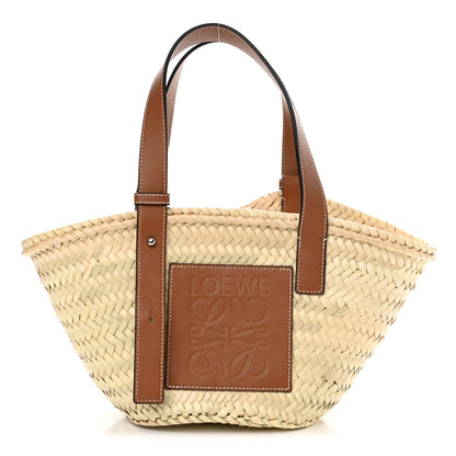 Loewe Raffia Small Basket Tote Bag Natural Tan 1 of 10