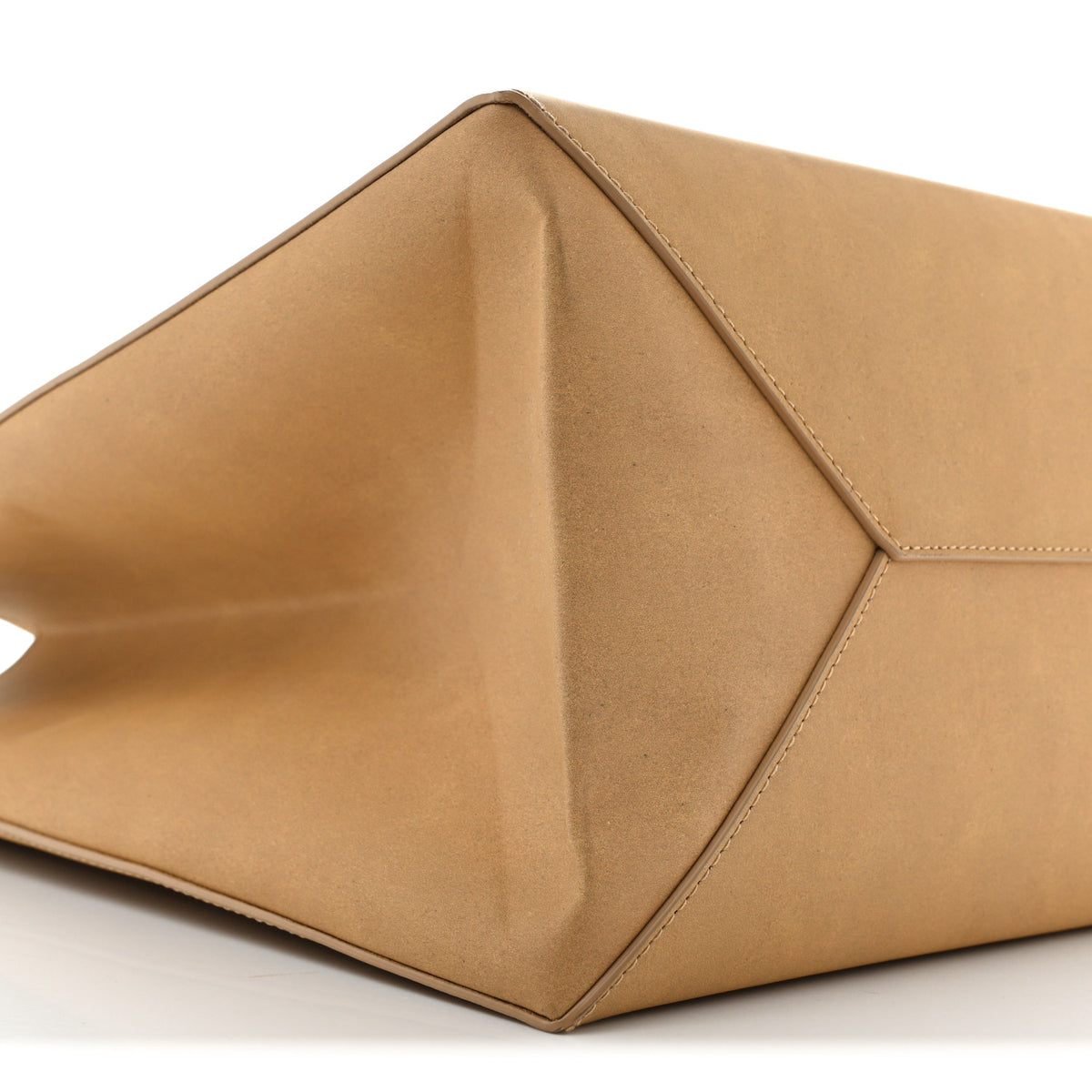 Calfskin Brown Bag Tote Kraft