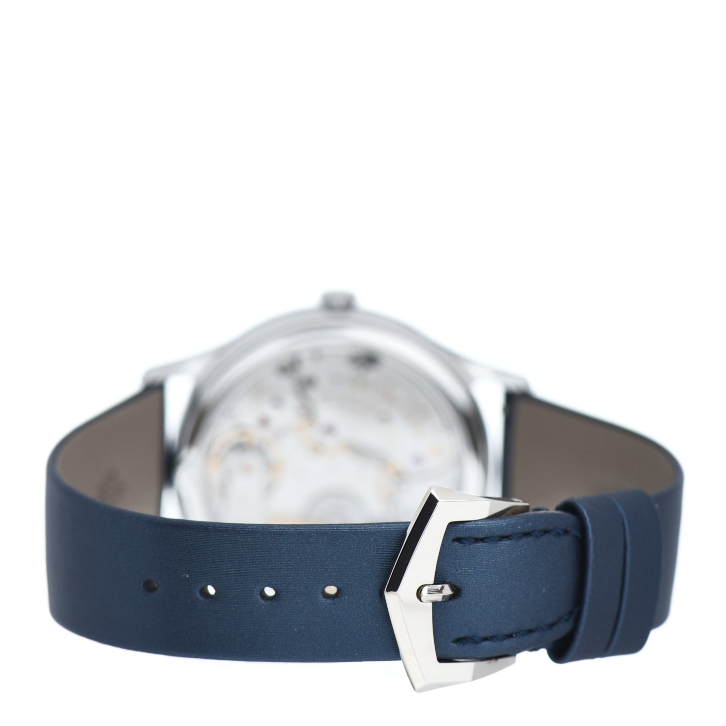 18K White Gold Satin Diamond 35mm Calatrava Automatic Watch Midnight Blue 4997/200G