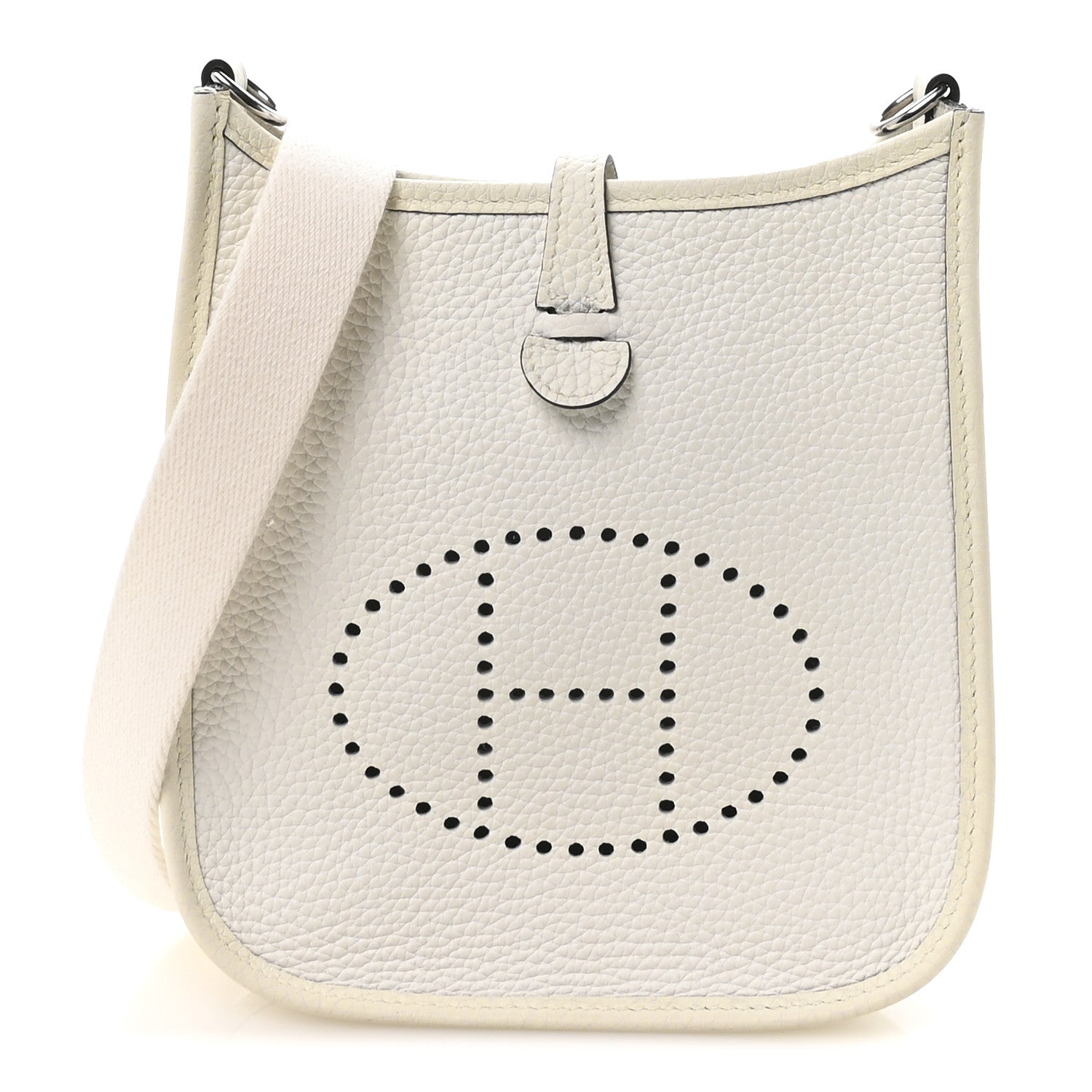 Hermes Taurillon Clemence Amazone Evelyne TPM New White 1 of 11