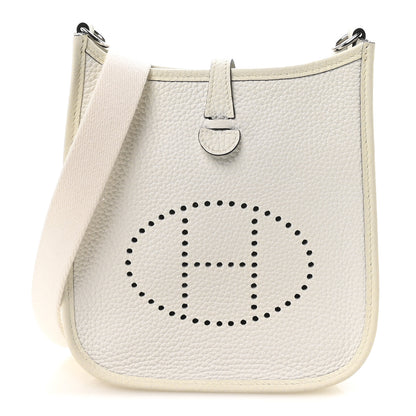 Hermes Taurillon Clemence Amazone Evelyne TPM New White 1 of 11