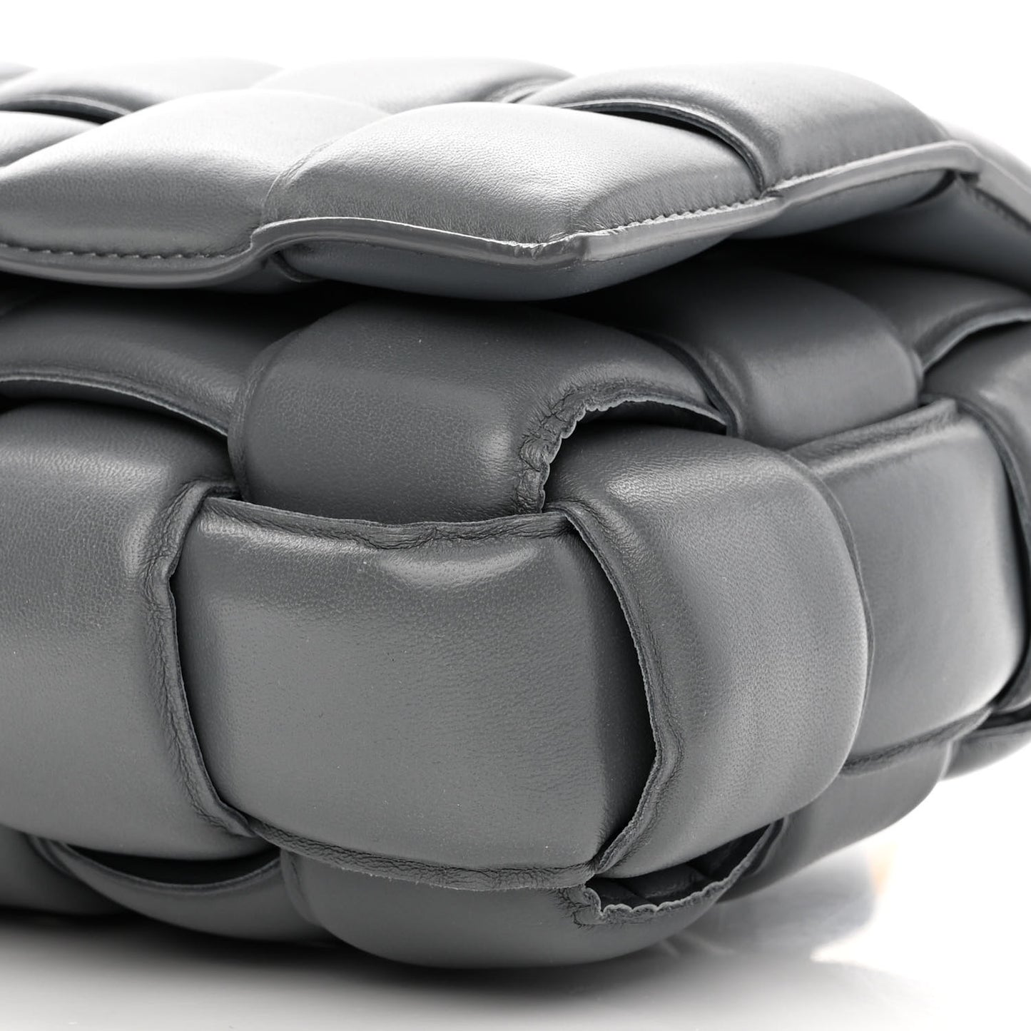 Nappa Maxi Intreccio Padded Cassette Crossbody Bag Thunder