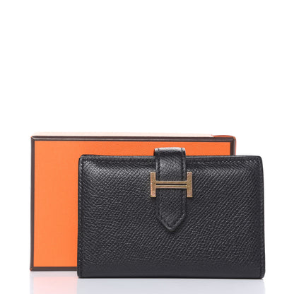 Hermes Epsom Bearn Card Holder Wallet Black 10 of 10