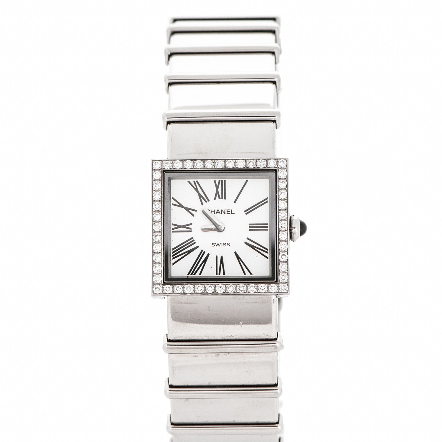 Chanel Stainless Steel Diamond 23mm Mademoiselle Quartz Watch 1 of 8