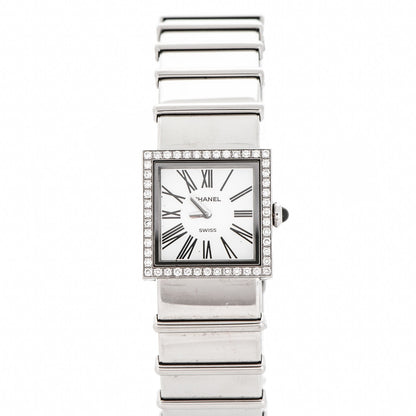 Chanel Stainless Steel Diamond 23mm Mademoiselle Quartz Watch 1 of 8