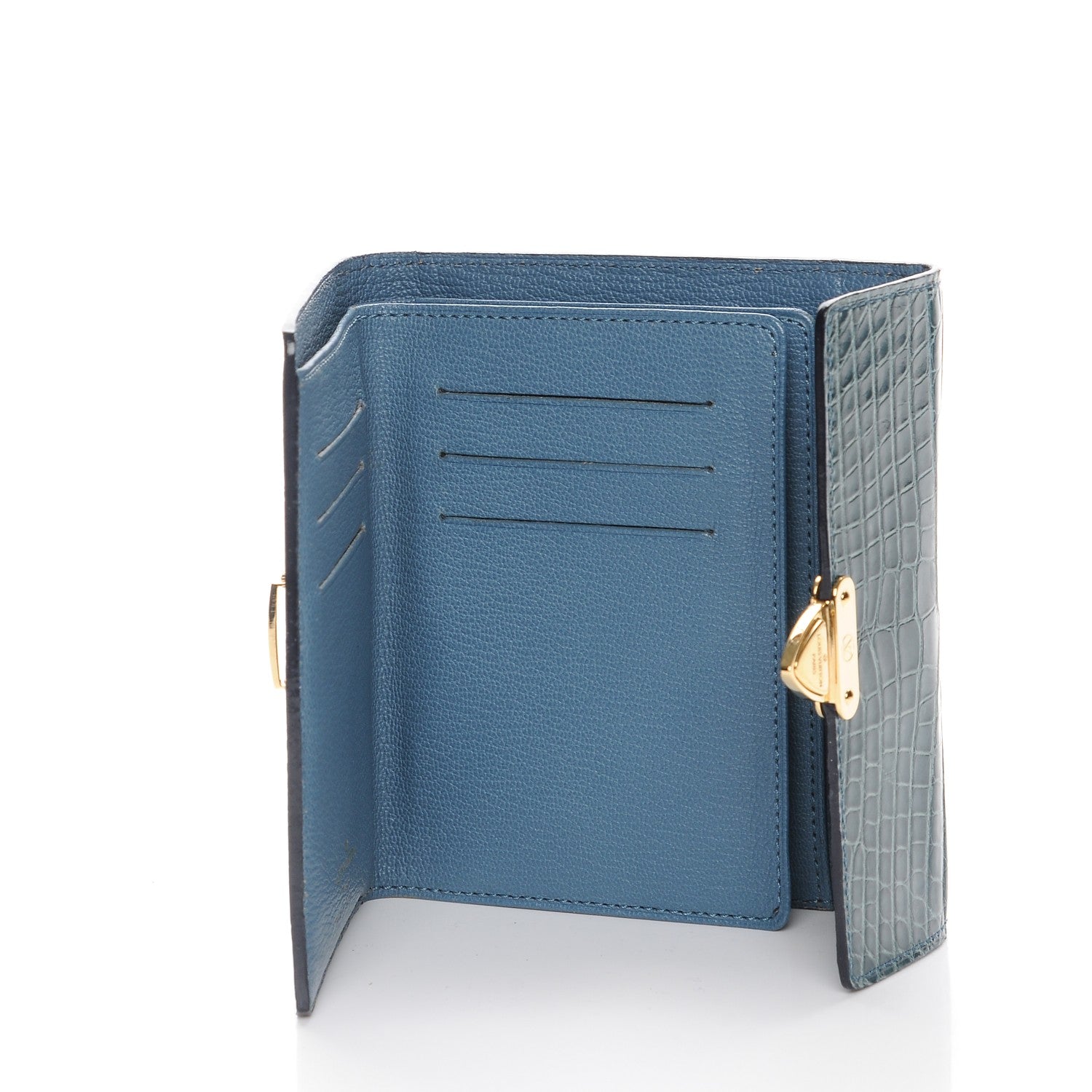Louis Vuitton Alligator Koala Wallet Blue 5 of 8