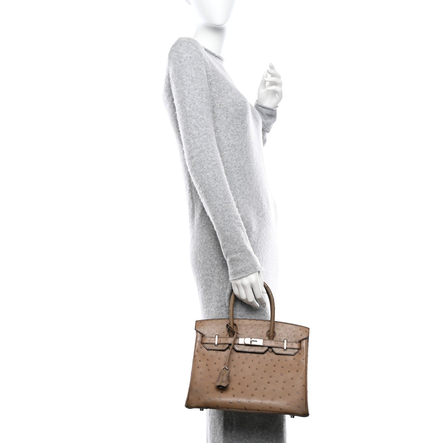 Hermes Ostrich Birkin 30 Mousse 2 of 10
