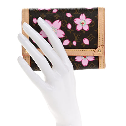 Louis Vuitton LV X TM Monogram Cherry Blossom Victorine Wallet Sakura Brown 2 of 6