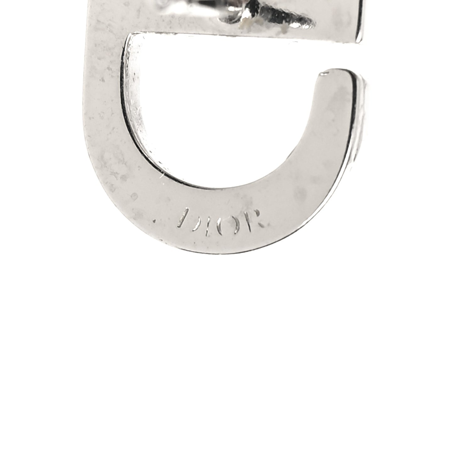 Crystal Petit CD Stud Earrings Silver