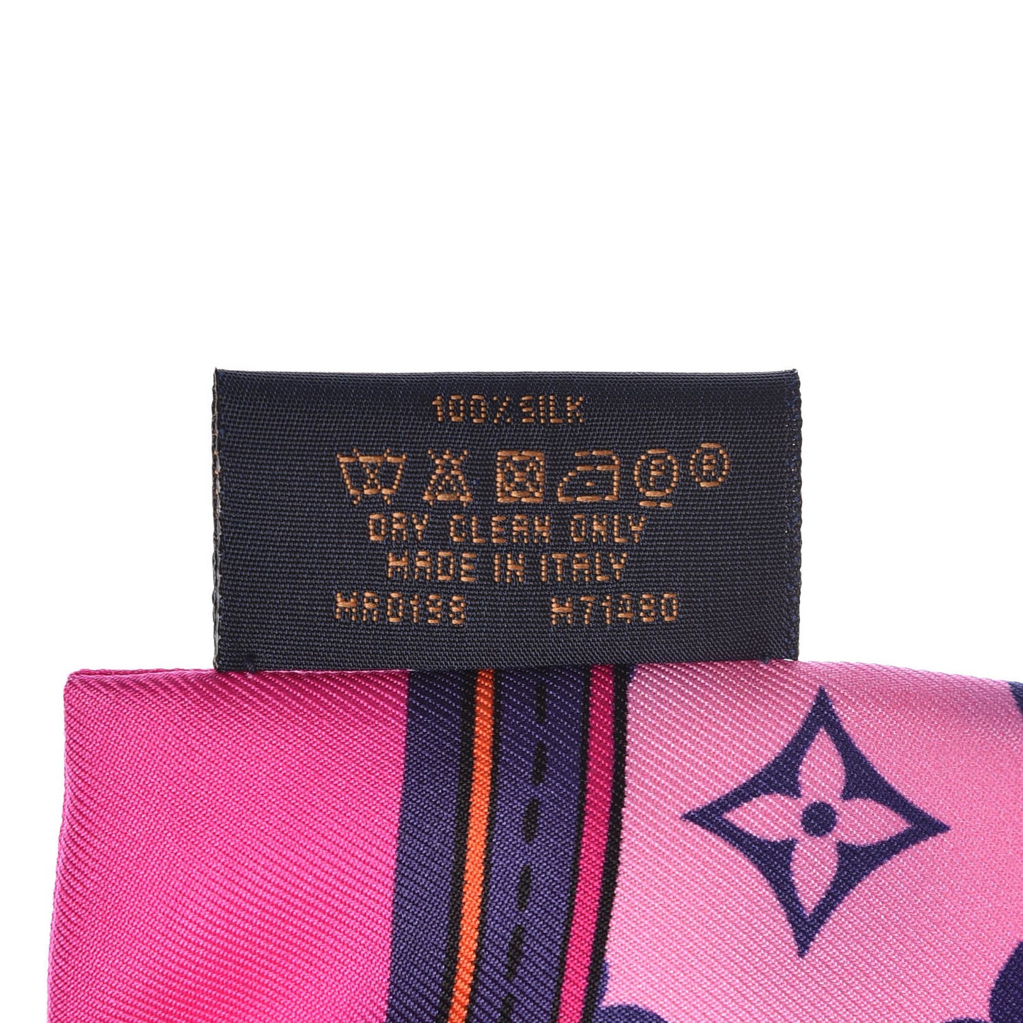 Silk Monogram Superstition Bandeau Rose