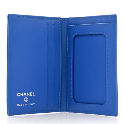 Chanel Caviar Quilted Card Holder Wallet Blue 5 of 8