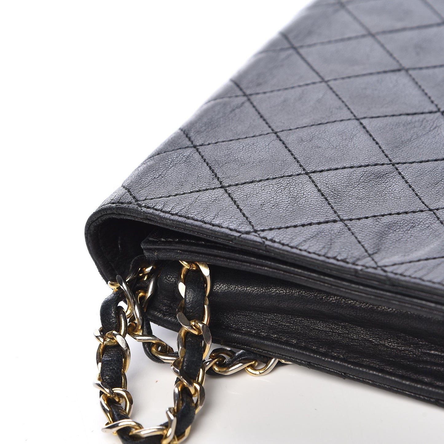 Lambskin Quilted Small Single Flap Black
