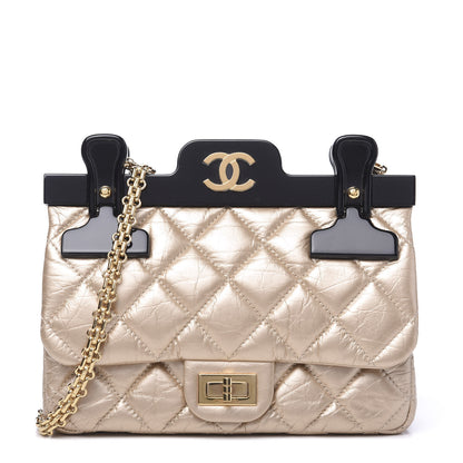 Chanel Aged Calfskin Quilted 2.55 Reissue Mini Hanger Flap Gold 1 of 9