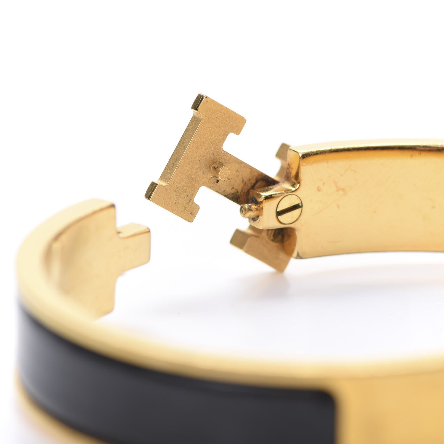 Hermes Enamel Narrow Clic Clac H Bracelet GM Black 5 of 6