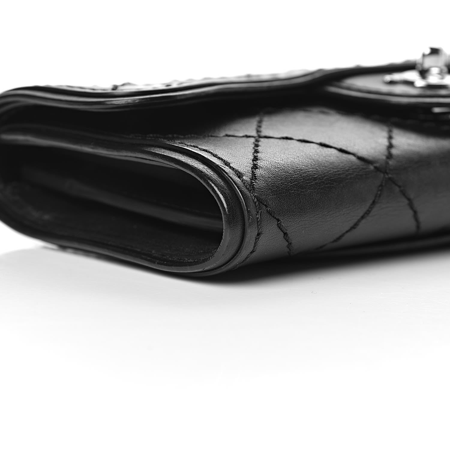 Chanel Calfskin Stitched Clutch Flap Black 9 of 11