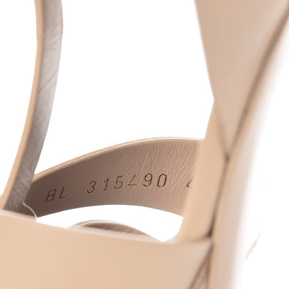 Saint Laurent Calfskin Tribute 75 Platform Sandals 40 Nude Powder 8 of 8