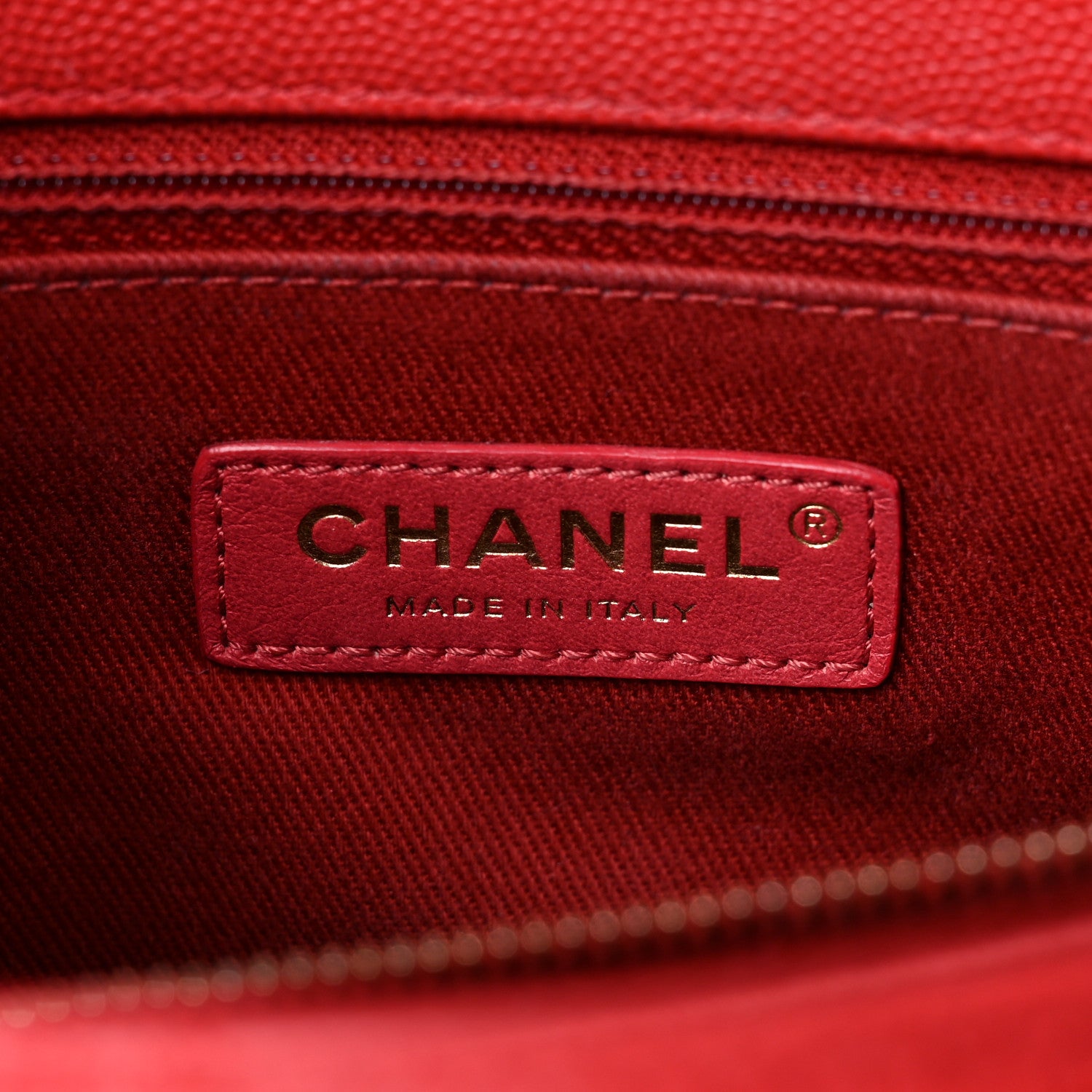 Chanel Caviar Quilted Medium Coco Handle Flap Red 6 of 9