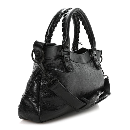 Balenciaga Agneau Arena Classic Hardware Le City First Bag Black 4 of 11