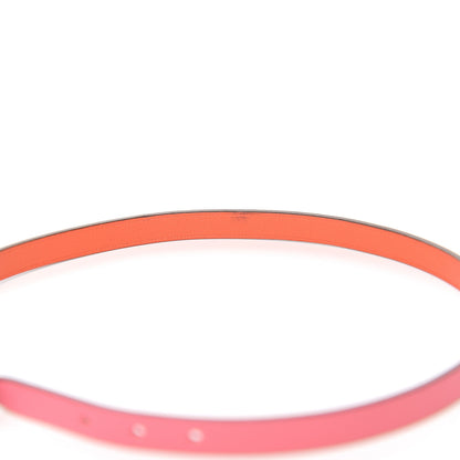 Hermes Swift Behapi Double Tour Reversible Bracelet XS Rose Azalee Orange Poppy 4 of 5