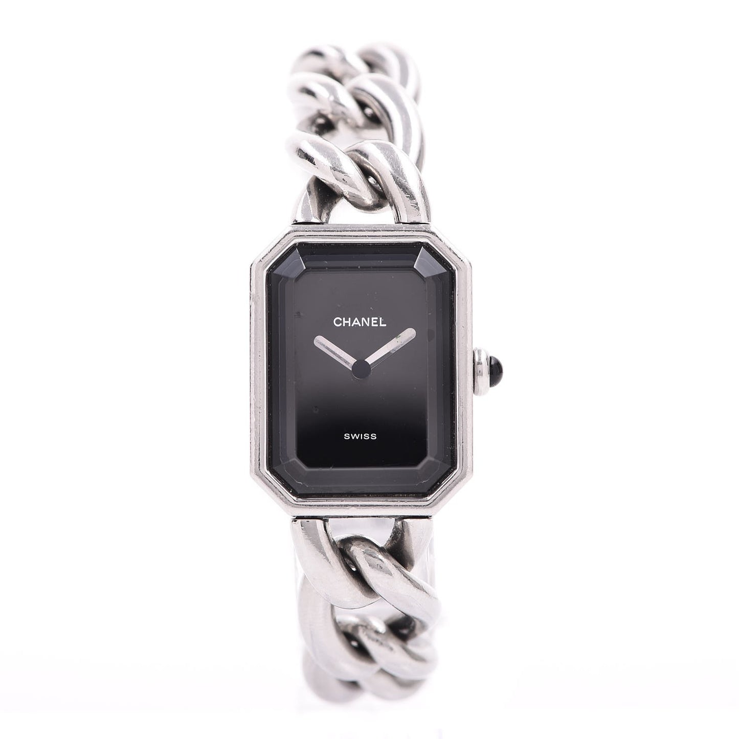 Stainless Steel 20mm Chain Premiere Quartz Watch Black L
