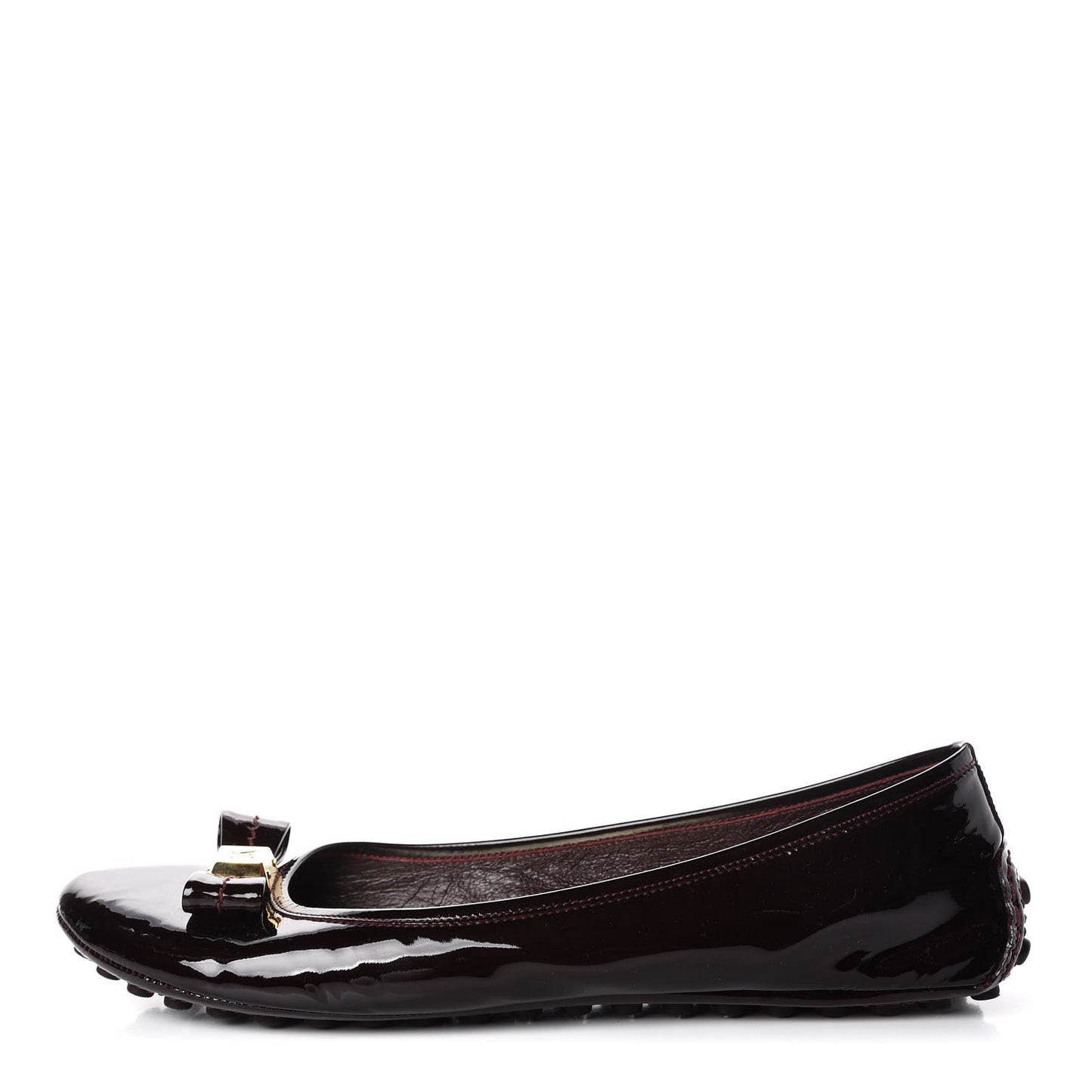 Patent Bow Flats 41 Bordeaux