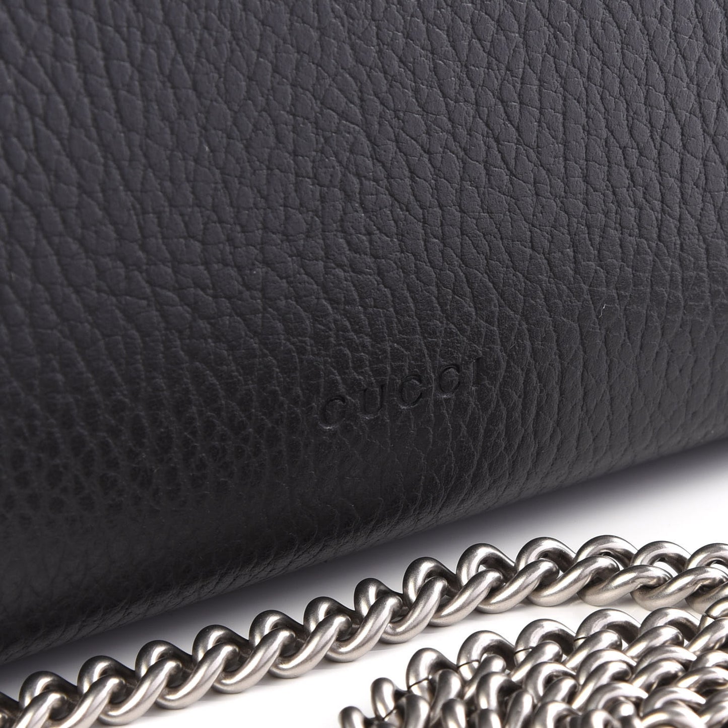 Calfskin Mini Dionysus Chain Wallet Black