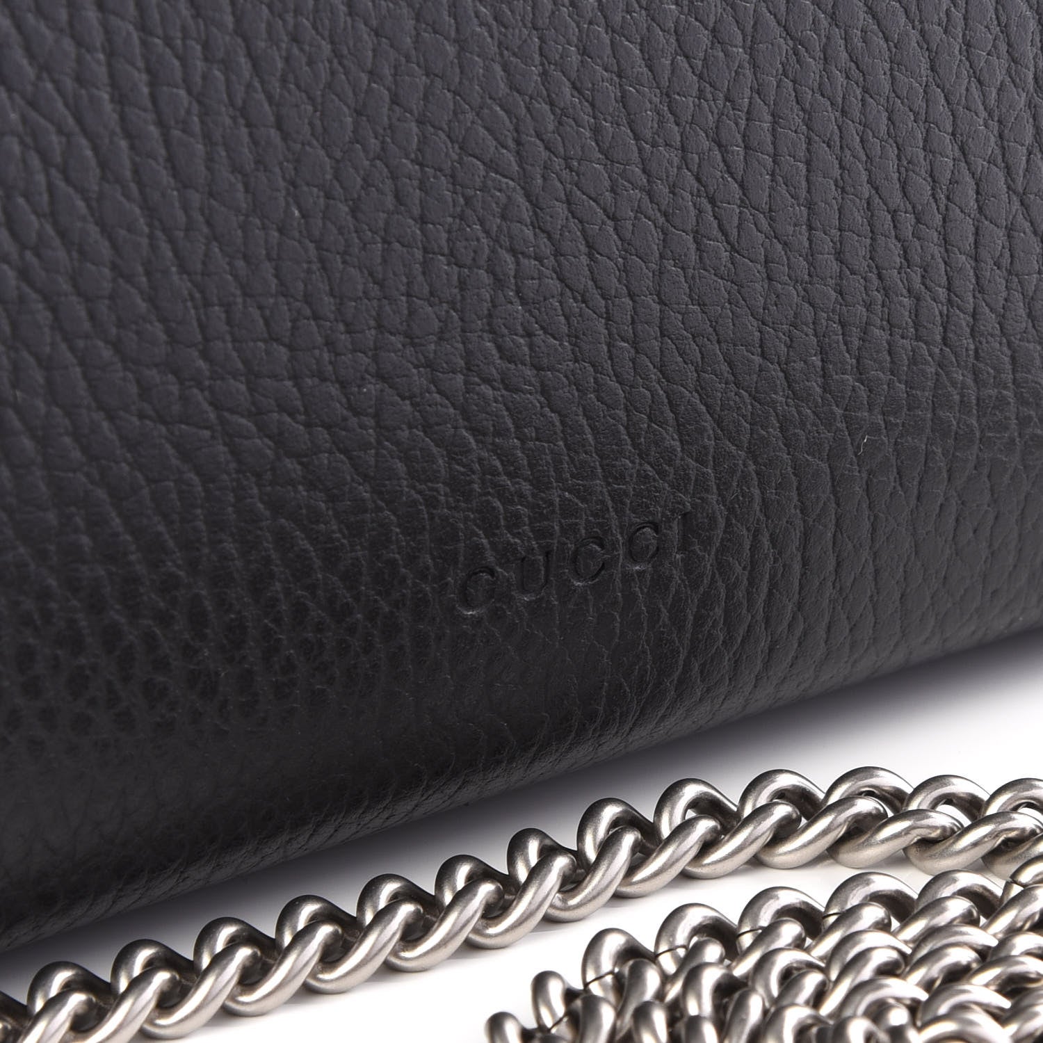 Gucci Calfskin Mini Dionysus Chain Wallet Black 8 of 9