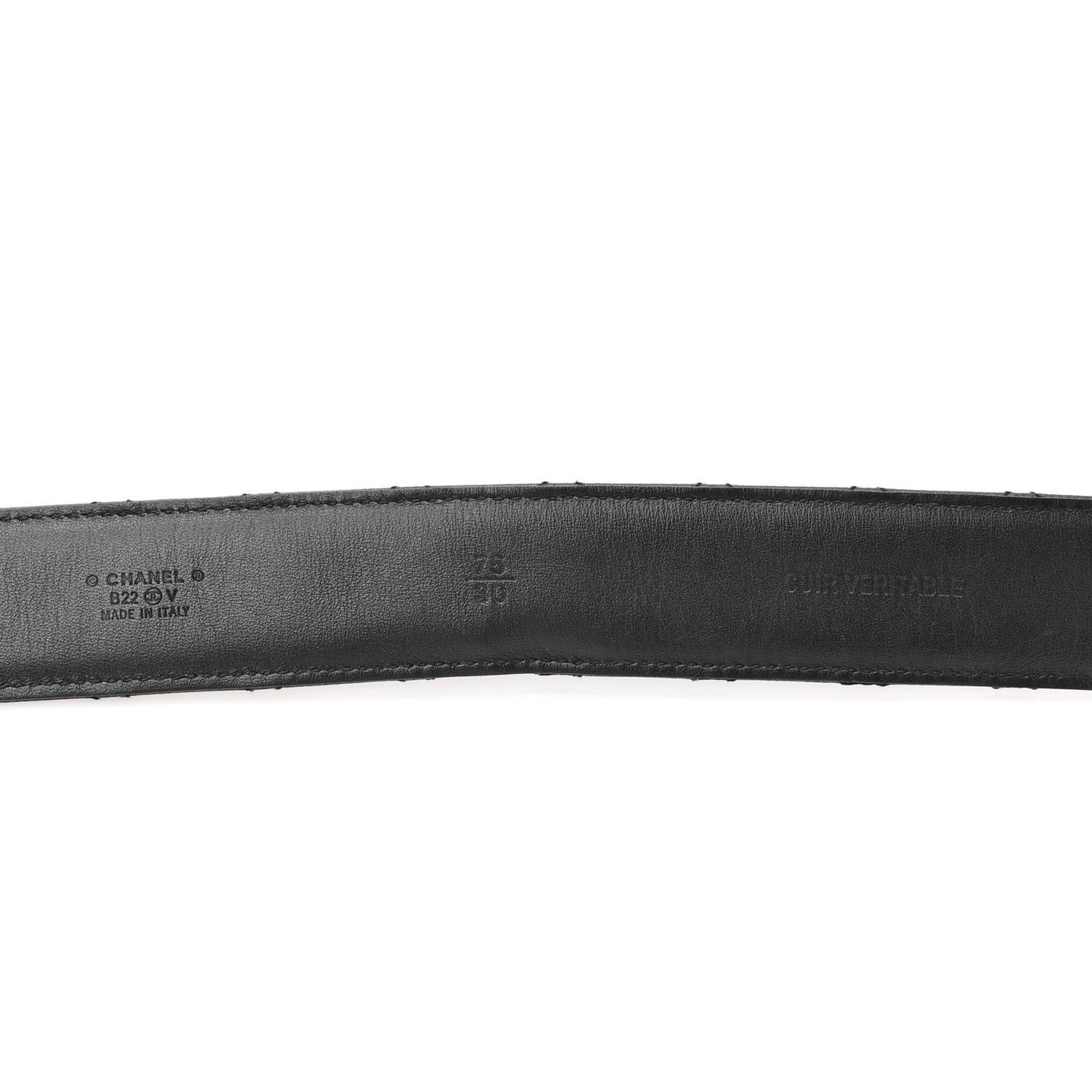 Caviar Quilted CC Chain Belt 75 30 Black