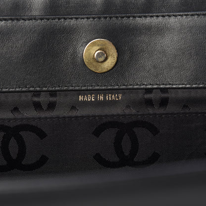 Chanel Lambskin Double Stitch Quilted Tote Black 7 of 10