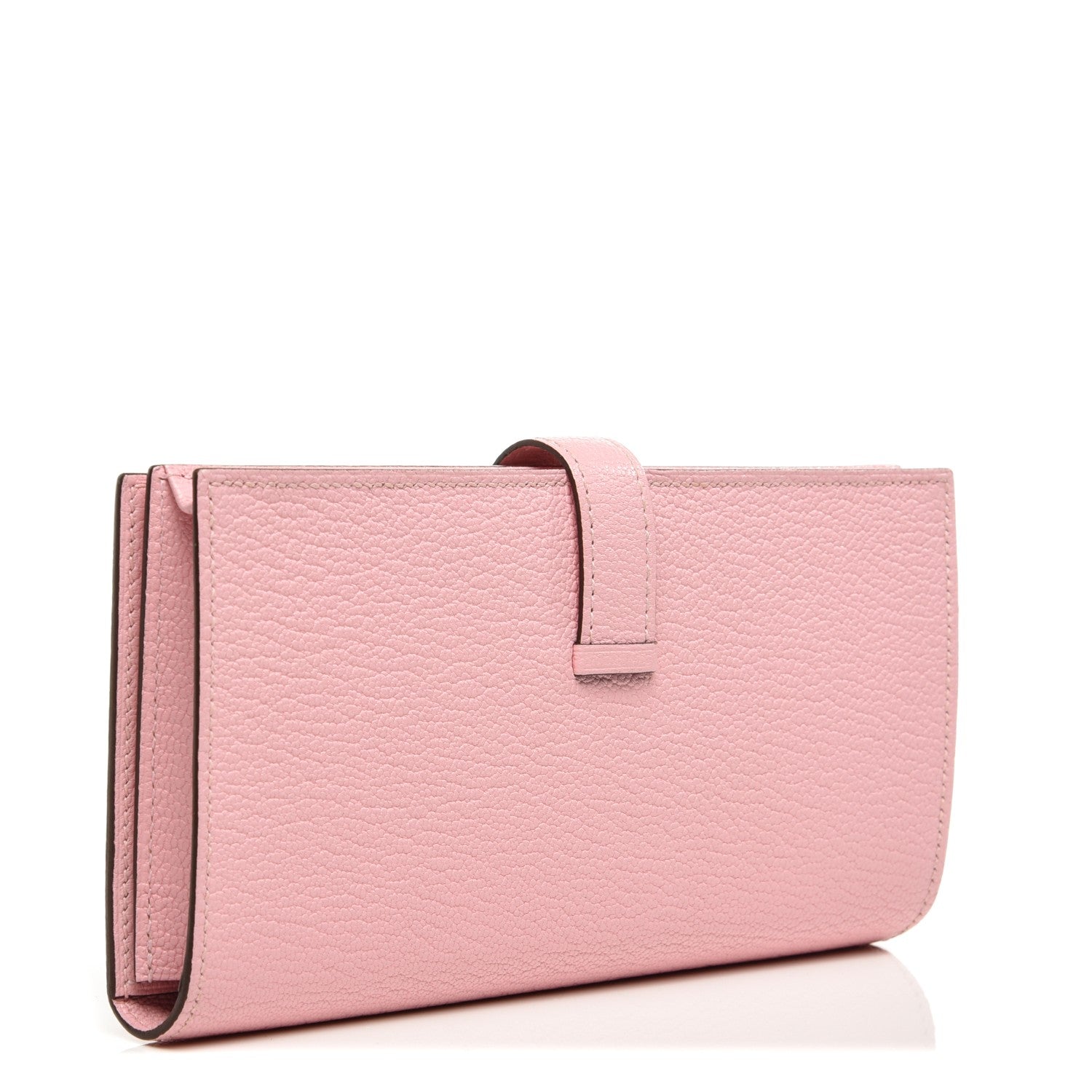 Hermes Chevre Mysore Bearn Gusset Wallet Rose Sakura 3 of 6