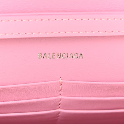 Balenciaga Shiny Box Calfskin Tonal B Hourglass Chain Bag Candy Pink 6 of 9