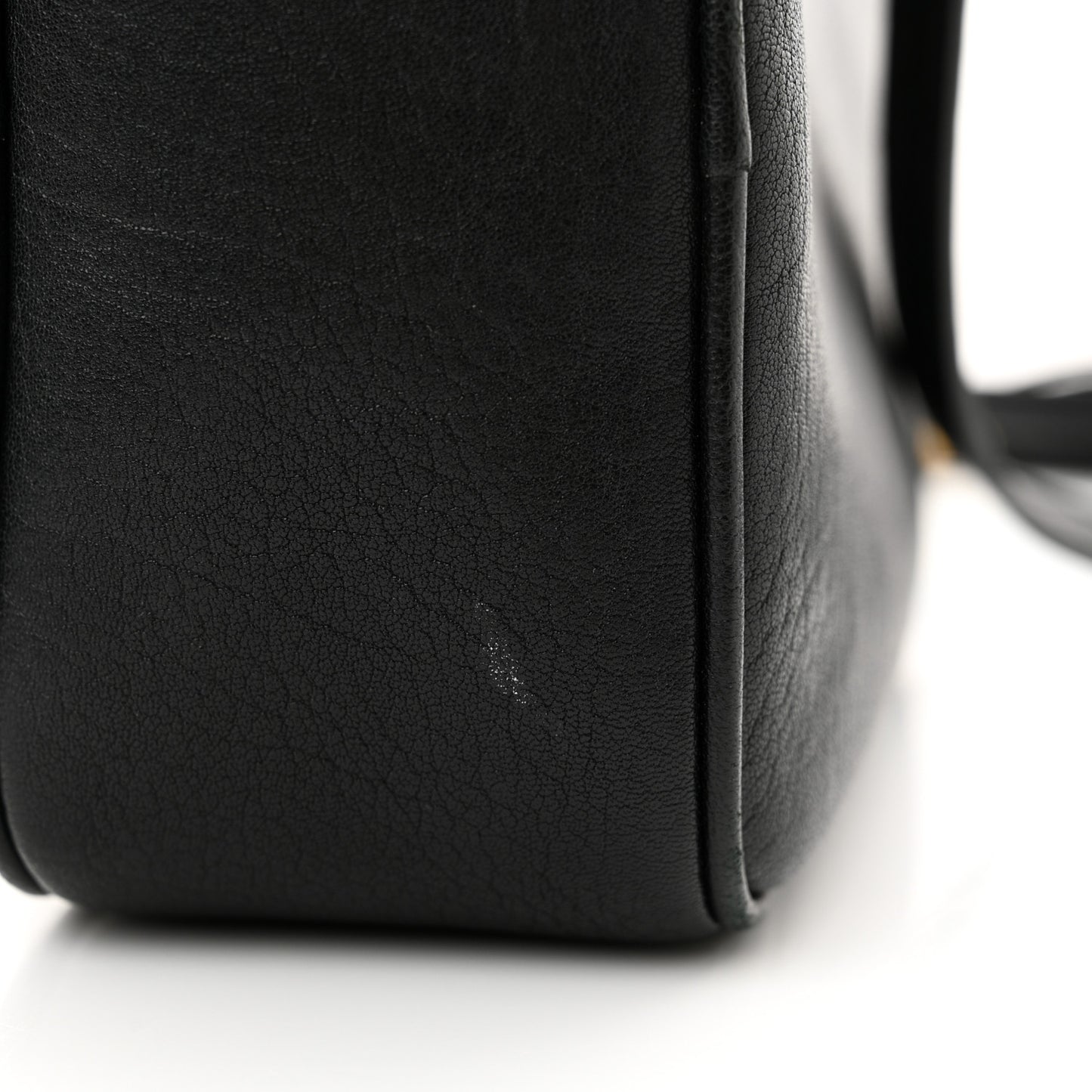 Grained Lambskin Monogram Lou Camera Bag Black