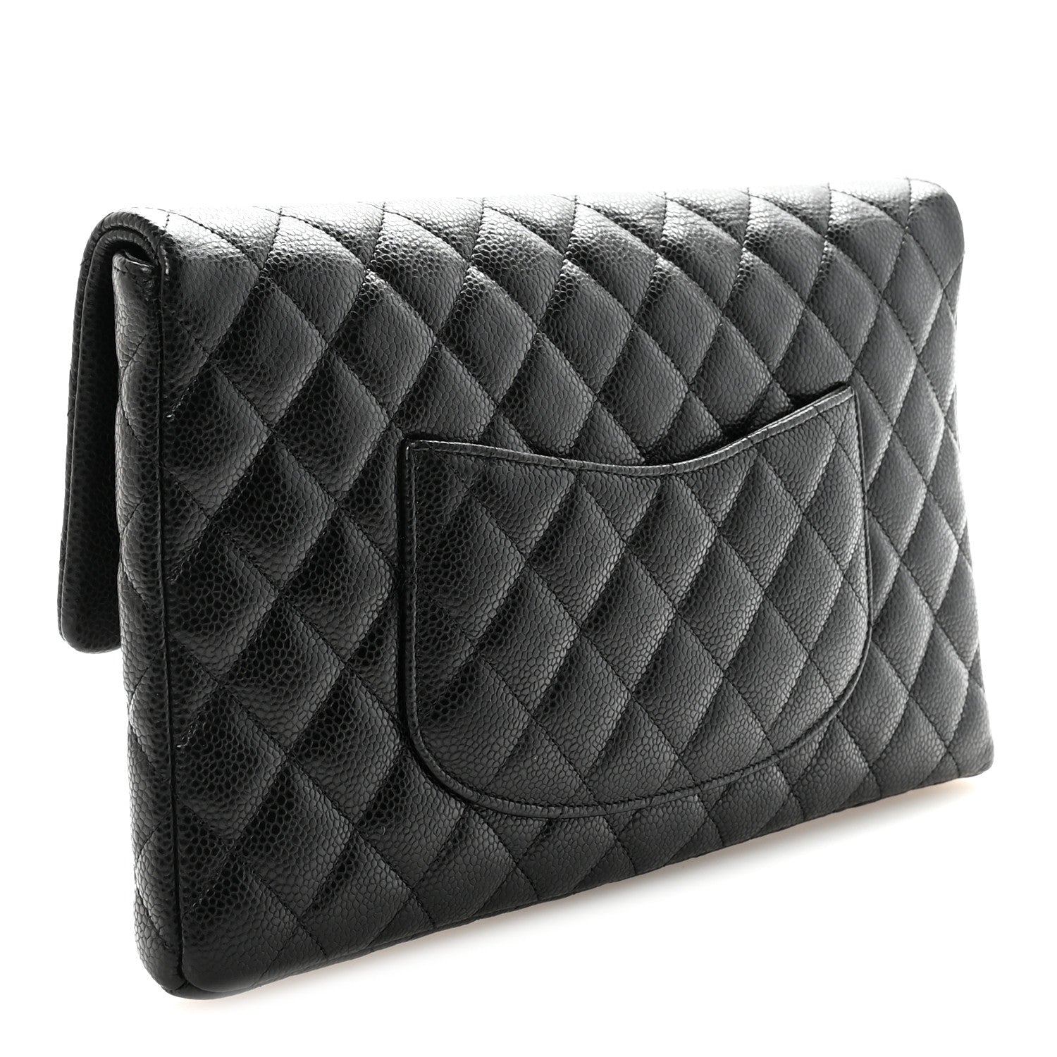 Chanel Caviar Quilted Flap Clutch Black 3 of 7