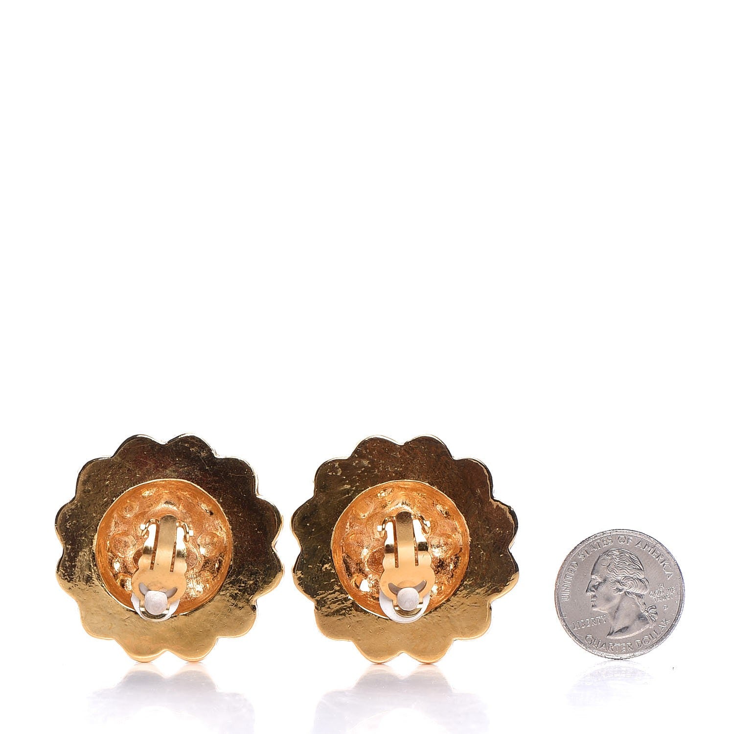 Chanel Pearl Clip On Earrings Gold 2 of 4